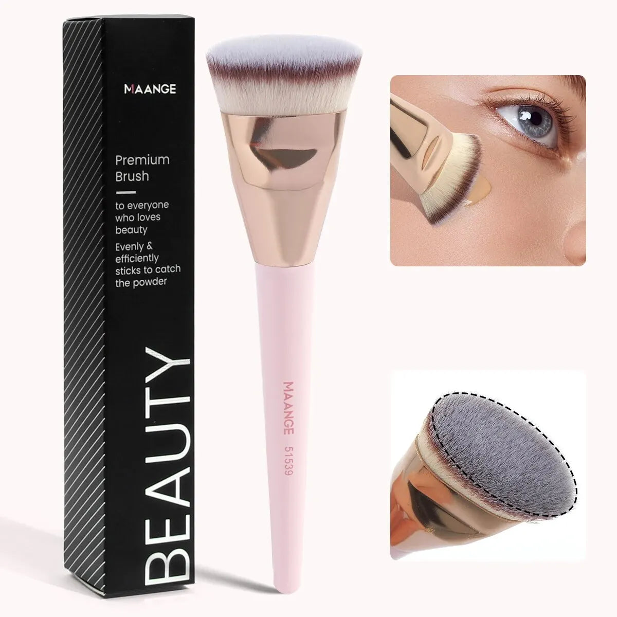 Pennello MAANGE Flat Round Foundation Brush